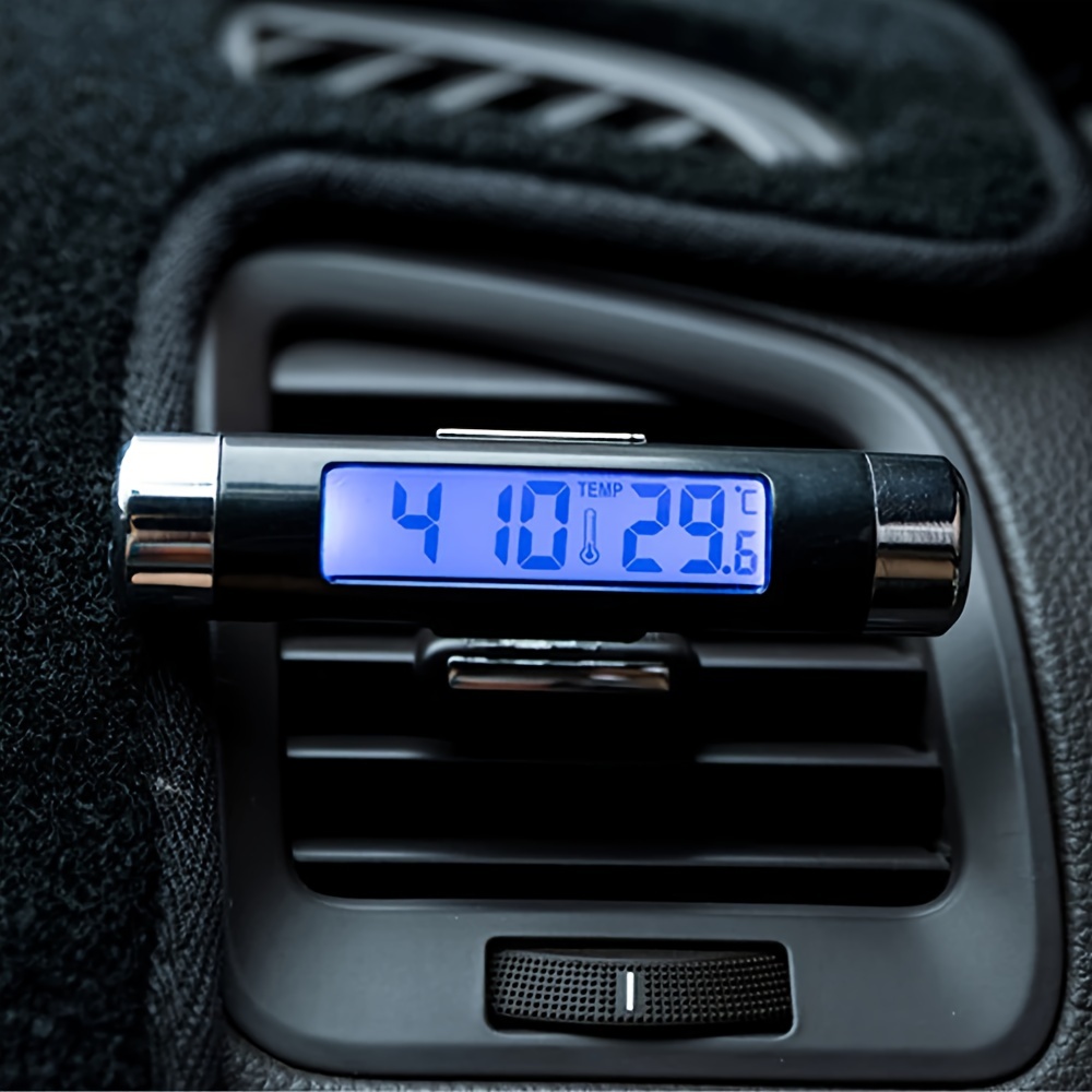 Reloj Digital Para Coche Y Pantalla De Temperatura, Reloj Electrónico, Reloj  Automático, Termómetro, Adornos Para Coche, Reloj Con Pantalla Digital -  Temu