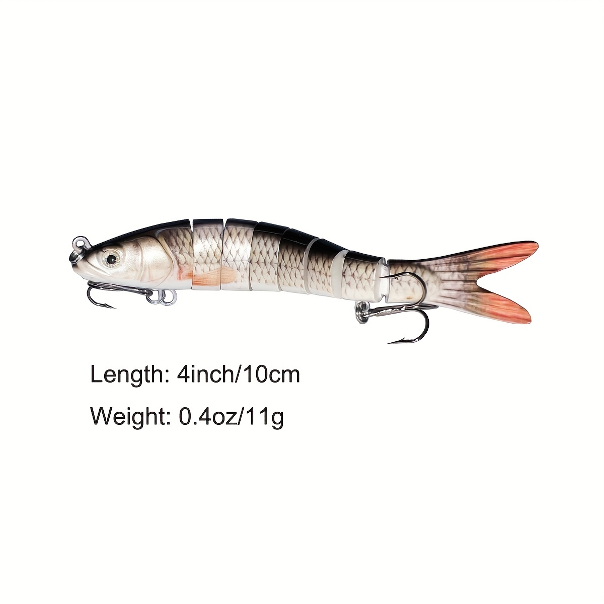 3.94/5.51inch Sinking Wobblers, Fishing Lures, Jointed Crankbait, Swimbait  8 Segment, Hard Artificial Bait For Fishing Tackle Lure
