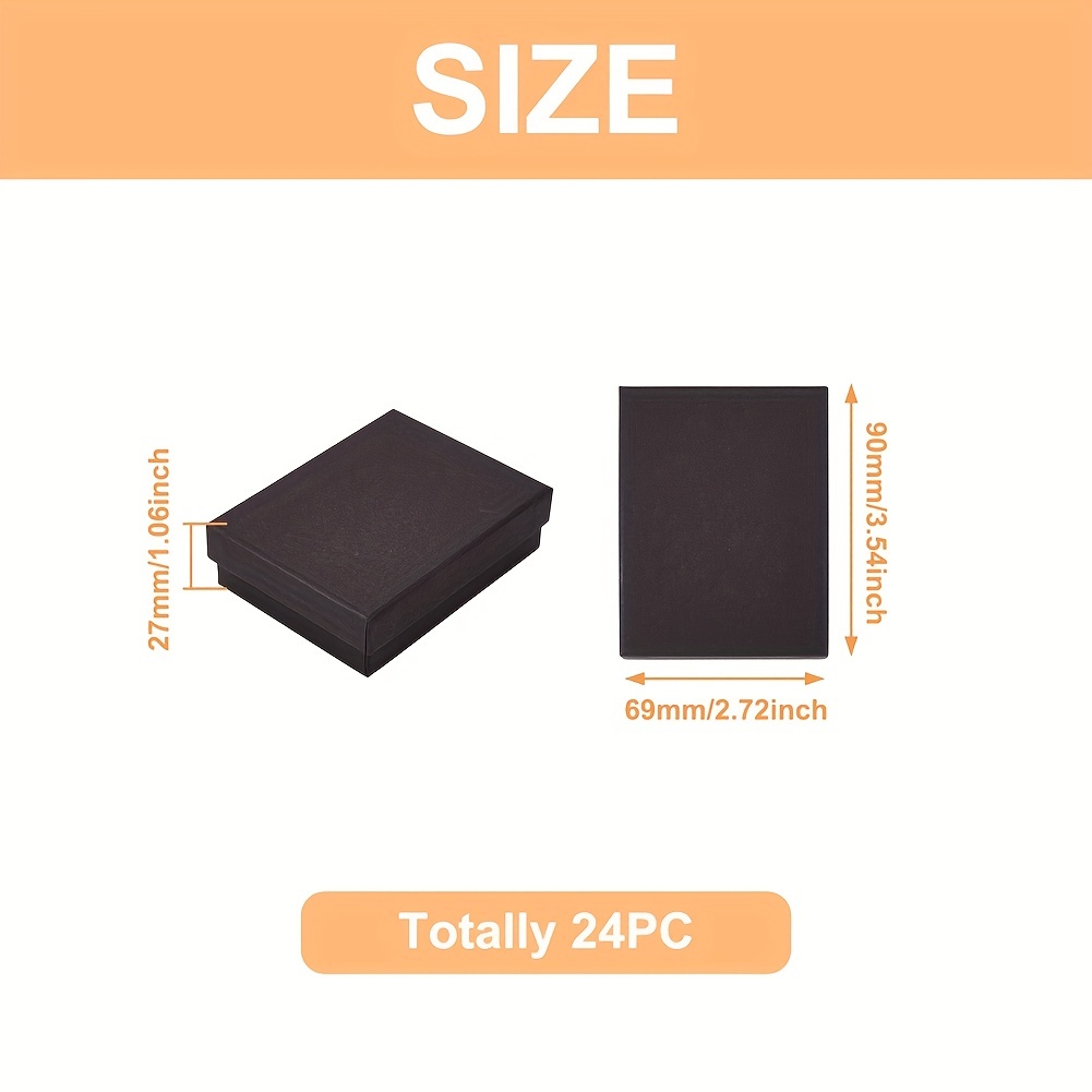 24Pcs Colored Cardboard Jewelry Box, Gift Packaging