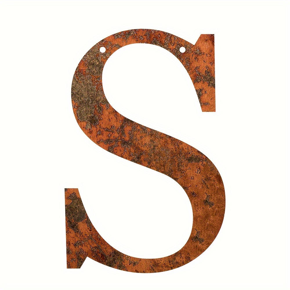 Metallbuchstabe S im Vintage Stil, Retro Buchstaben aus Metall