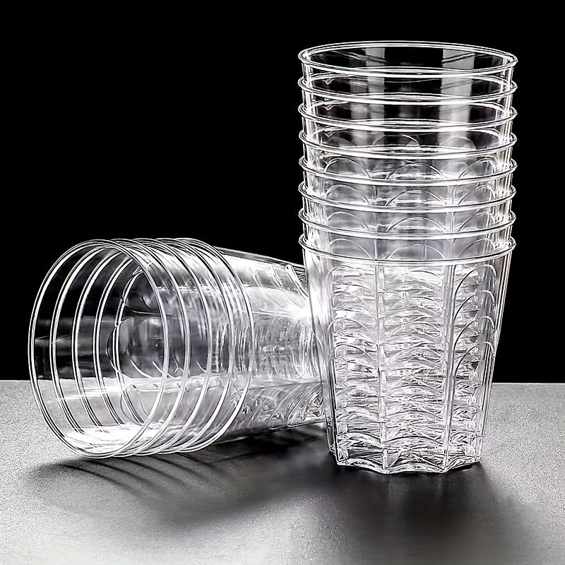 Juego de 50 vasos de porciones de plástico transparente con - Temu