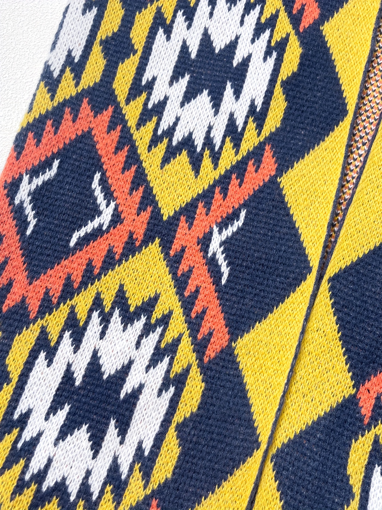 1940s Blue Yellow Square Color Block Caucasian Kilim Flat Weave Geometric  Rug, image size:800x1067