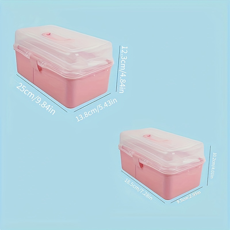 1pc Portable Storage Box For Beauty Tools, Nail Art Supplies, Kids'  Jewelry, Hair Accessories