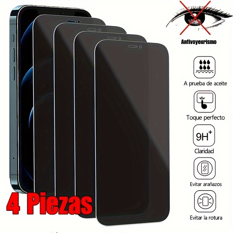 Set de protectores de pantalla de cristal templado con privacidad para  iPhone serie 15