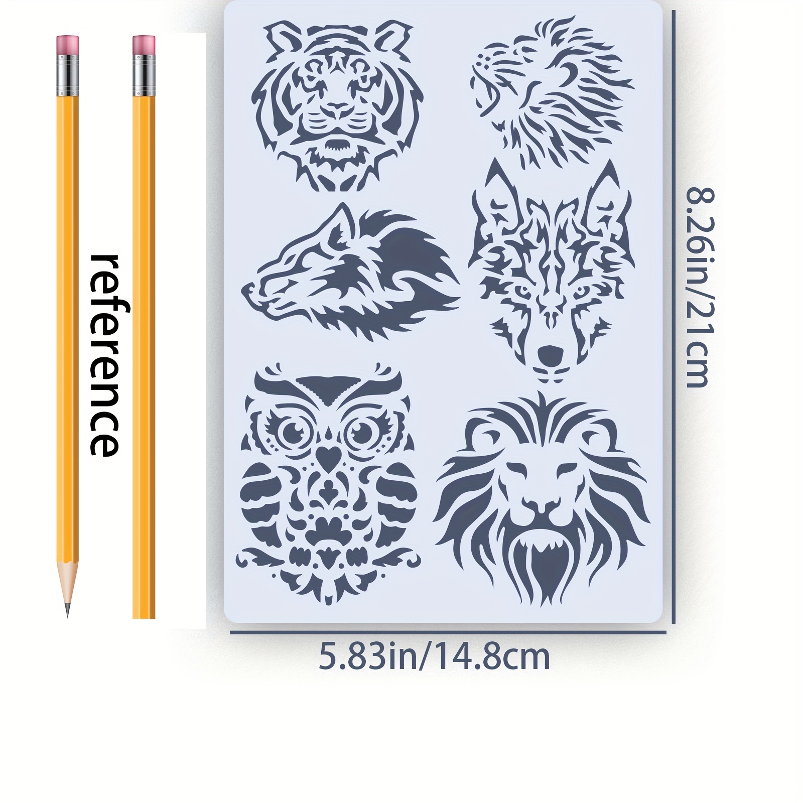 Stencils Of Wolf ,dragon, Tiger, Eagle Designs-airbrush Stencils For  Painting
