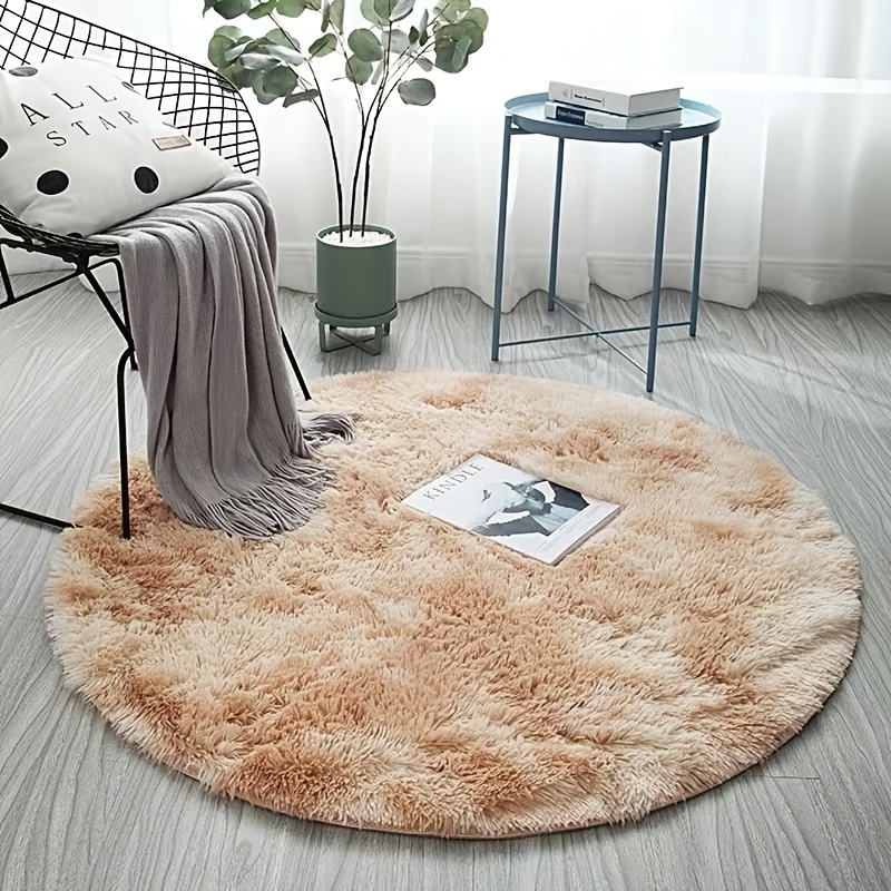 Fluffy Floor Mat Fluffy Faux Fur Area Rug Decorative Gradient