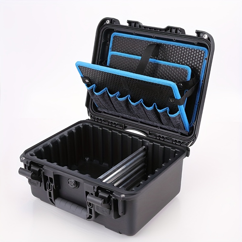 1pc Durable And Waterproof Plastic Toolbox, Shockproof Sealed Tool Case