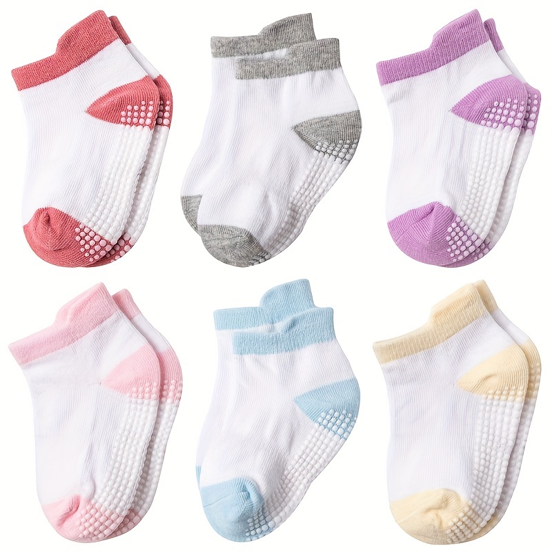 Baby Toddlers Cotton Non slip Dot Glue Ankle Socks Spring - Temu