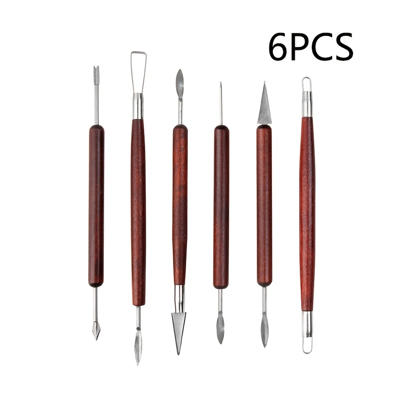 6pcs Pottery Tool Set Diy Stone Sculpture Double Ended Lace Knife Pottery  Red Wood Clay Carving Knife - Arts, Crafts & Sewing - Temu Canada