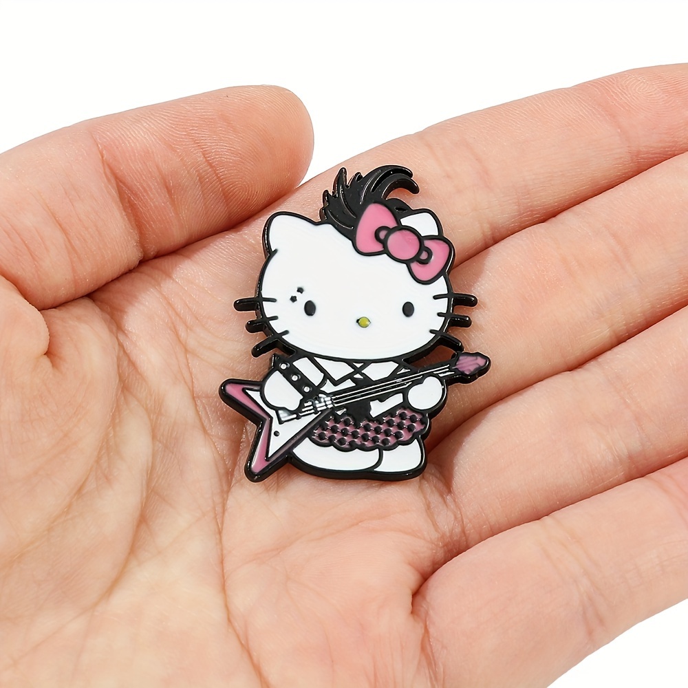 Iigen 5pcs Brooch Set, Cute Hello Kitty Enamel Pin for Purse Backpack Clothes, Jewelry, Jewels Metal Badge Accessories Gift for Men,Temu