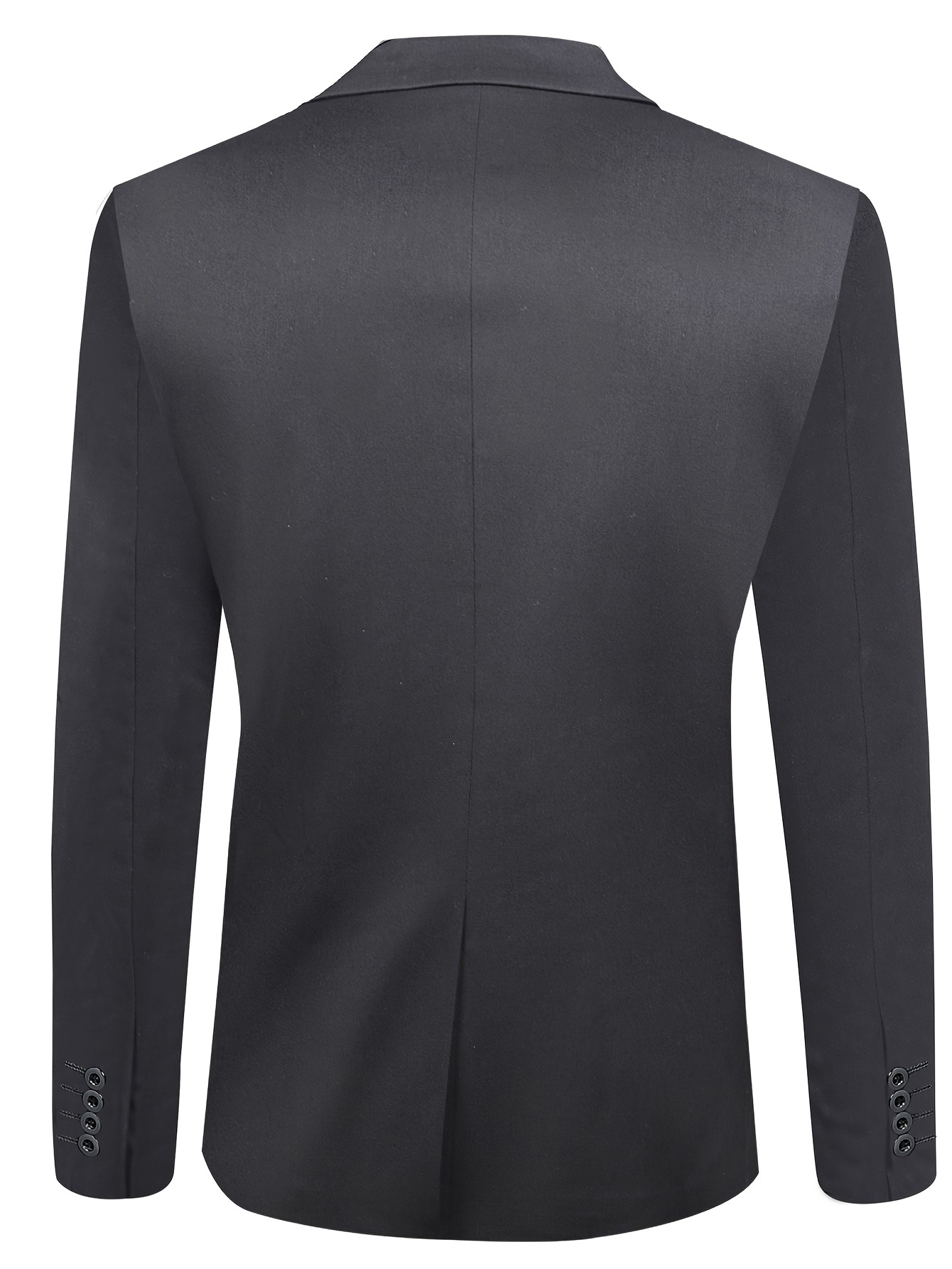 Giacca Uomo Blazer Basic Monopetto Rever Classico Impunturato Tinta Un