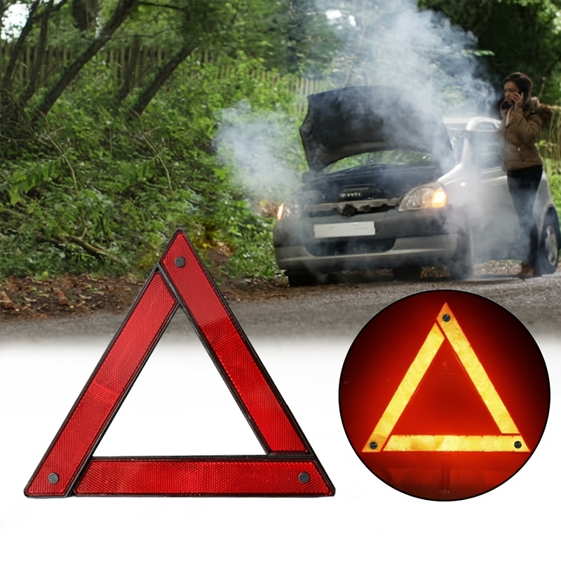 Panneau d'avertissement triangulaire de sécurité pour voiture, pliable et  réfléchissant sur la route, panneau de signalisation d'urgence triangulaire