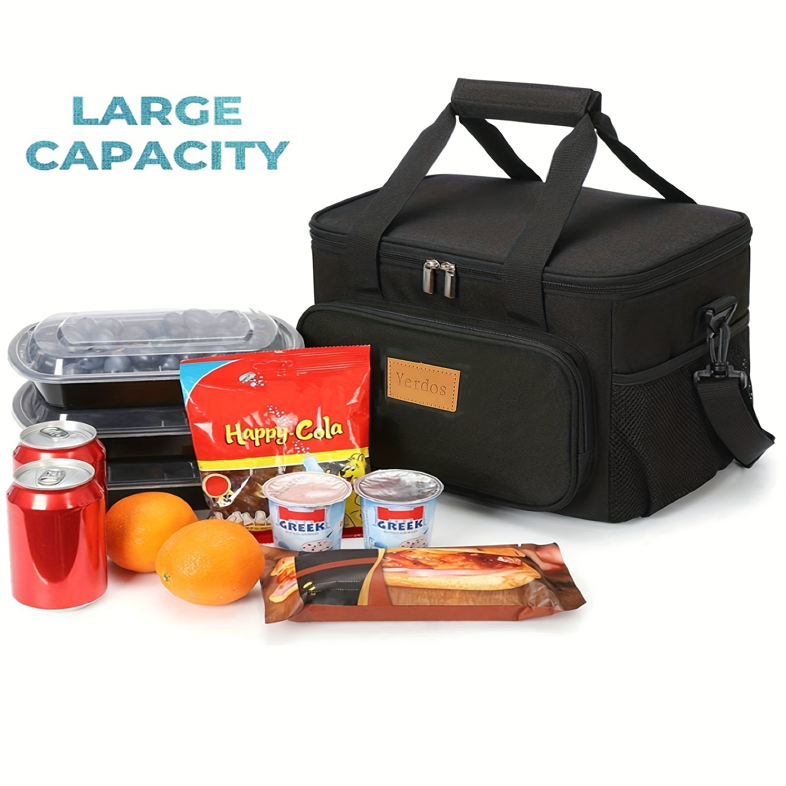 Bolsa de almuerzo para mujeres y hombres, reutilizable, aislada, bolsa de  almuerzo térmica, a prueba de fugas, bolsa de comida de alta capacidad para