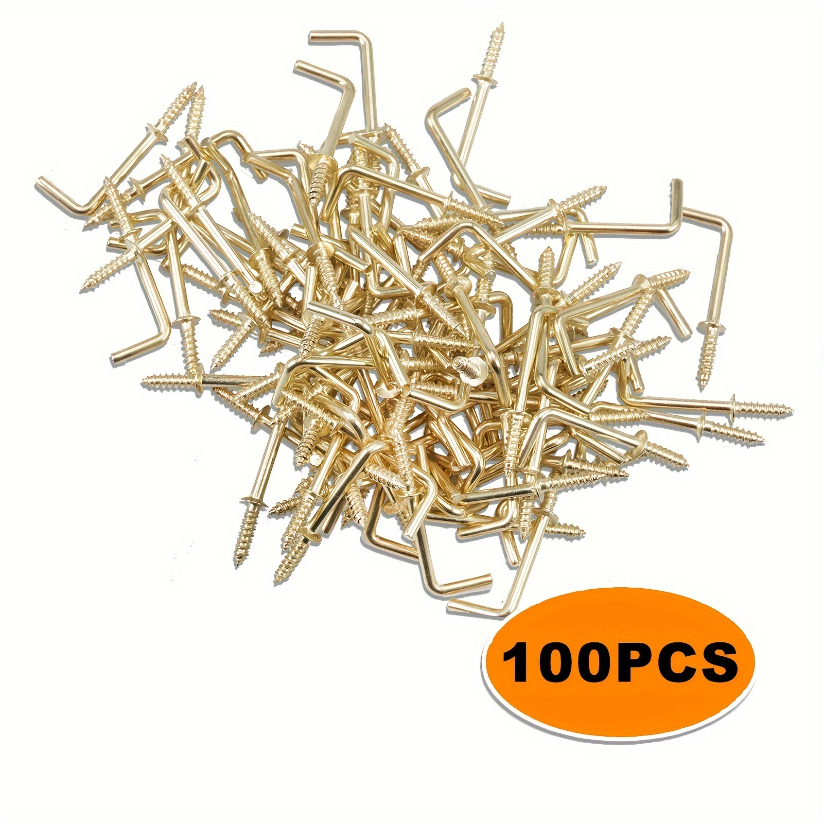 100 Pack Small Hooks, Small Screw Hooks, Small Hooks for Hanging, Tiny  Screws in Hooks, Metal Ceiling Screw Hooks, 0.5 Inch Ceiling Hooks for  Hanging