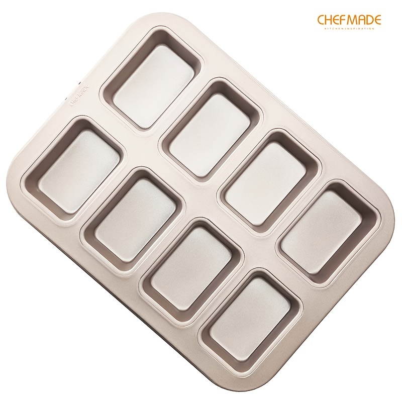 1pc Chefmade 8 Cup Non Stick Petite Loaf Pan Mini Bread Pan Carbon Steel  Brownie Baking Pan Suitable For Oven Baking, Free Shipping, Free Returns