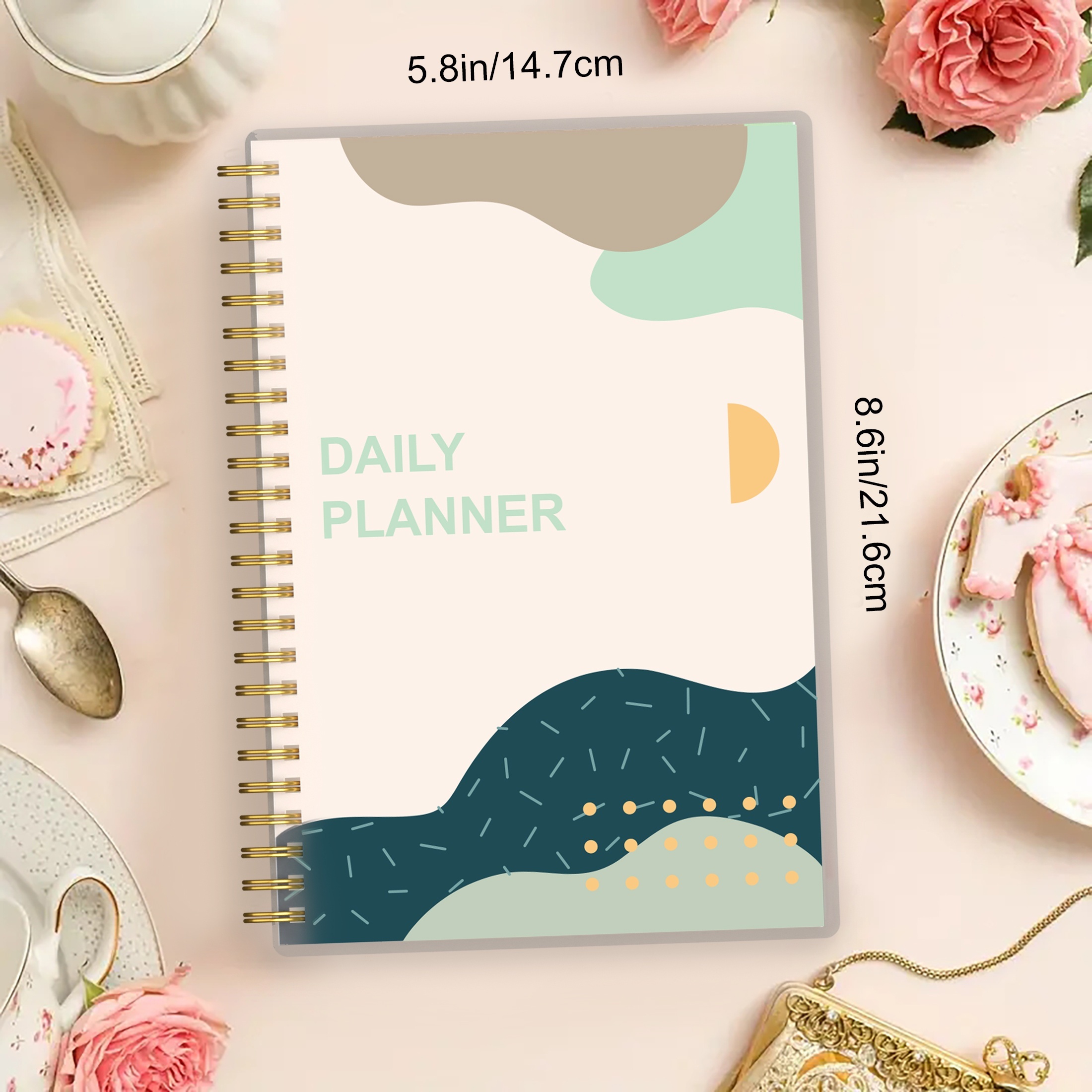 Green Daily Planner Notebook List Task Checklist Agenda Time - Temu