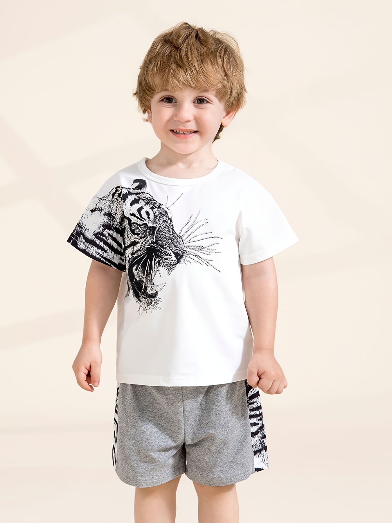  Outfit Summer Toddler Boys Short Sleeve Patchwork