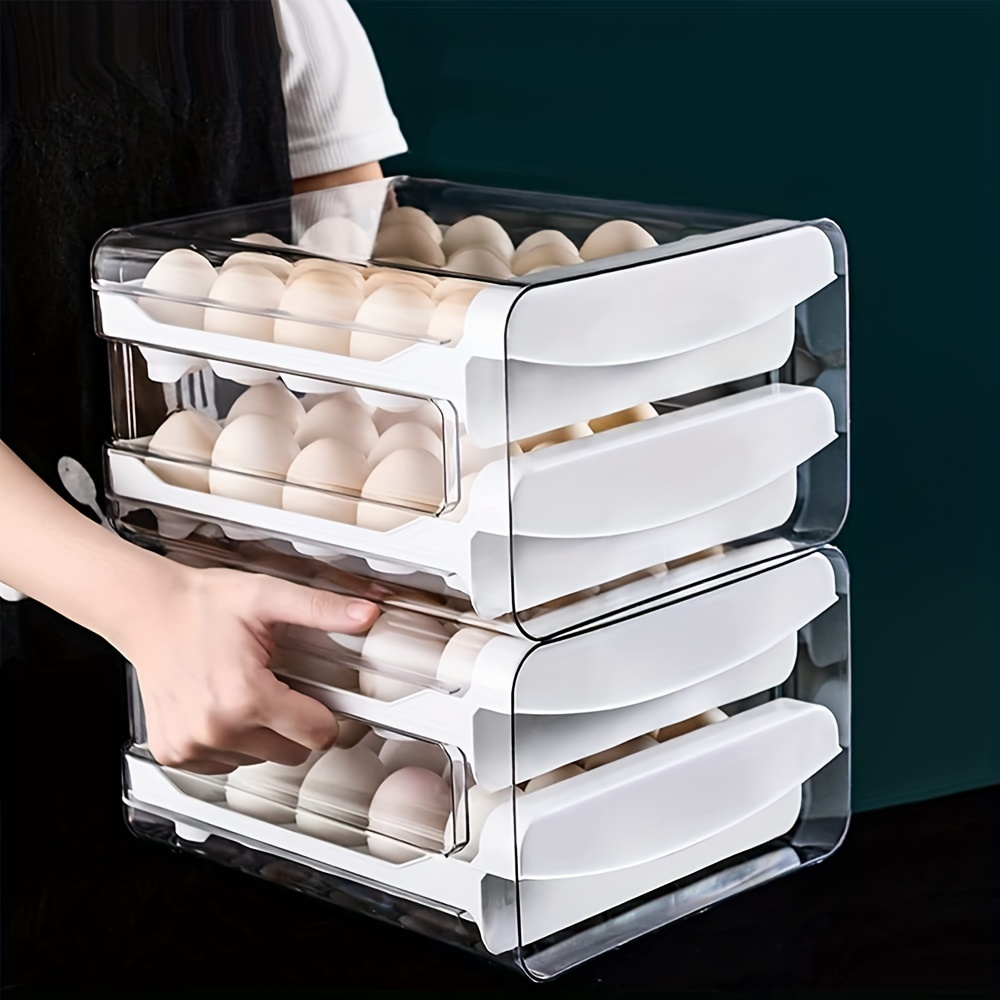 Double Layer Egg Storage Box Leak Proof Stackable