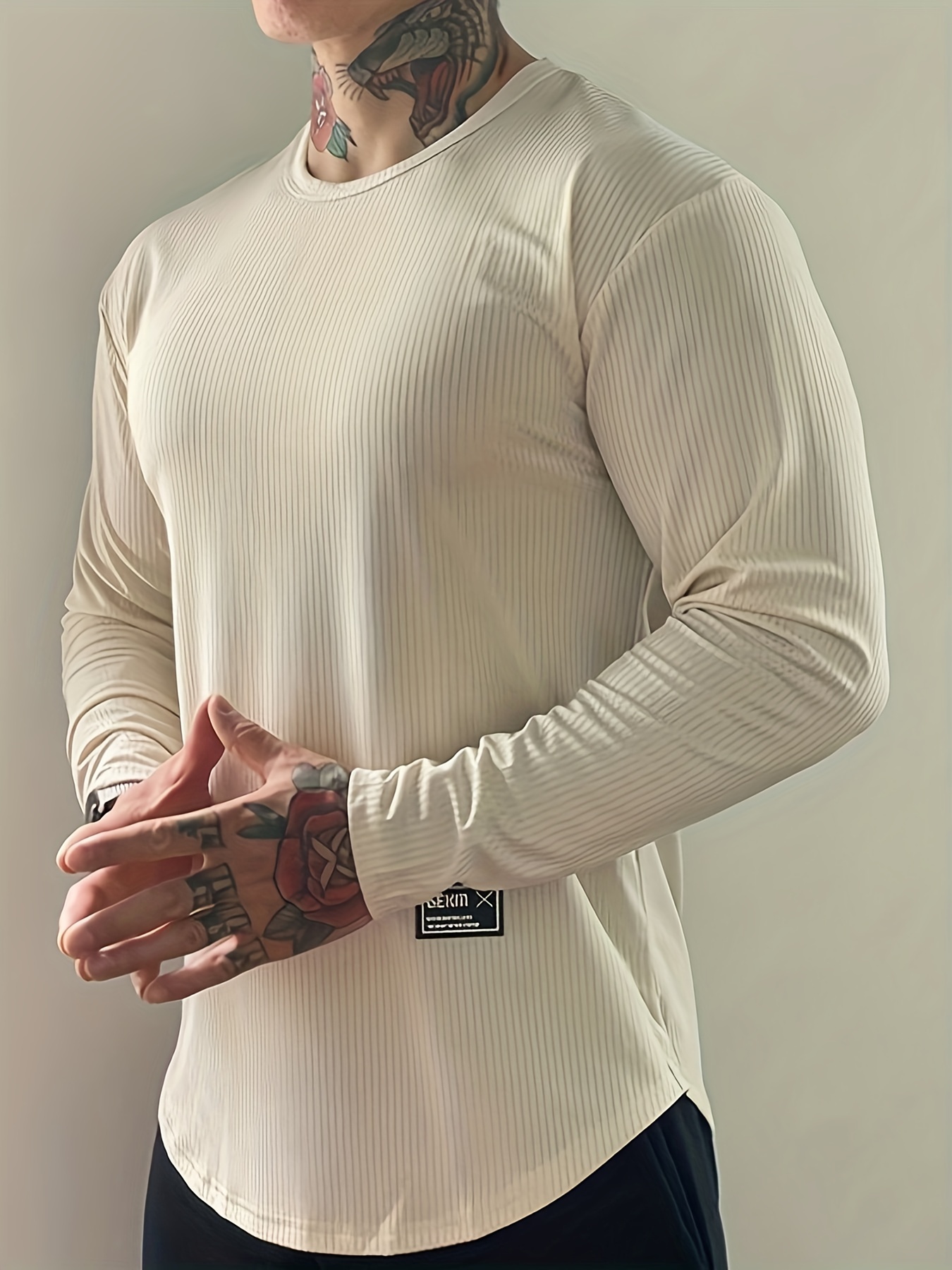 Men's Breathable Quick drying Running Sports Set Long Sleeve - Temu Canada