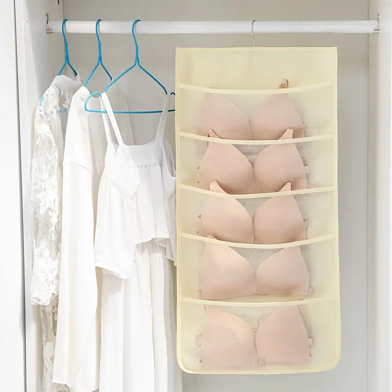 Double-sided Hanging Bag Underwear Bra Socks Rack Hanger Storage
