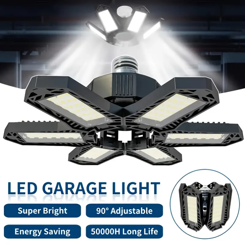 Led Garage Lights Deformable Best Garage Light Ceiling Led - Temu