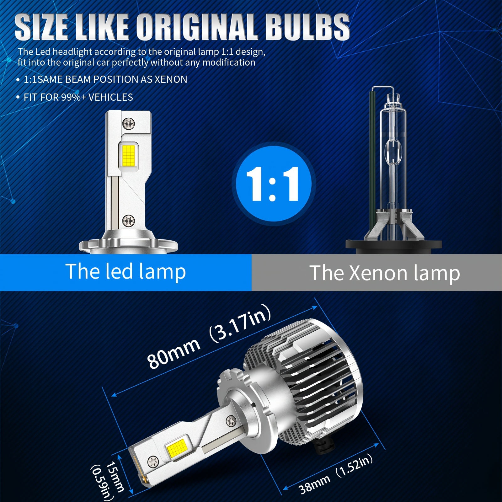 2023 Newest Led Canbus No Error Bulbs D1s Led Headlights D2s - Temu