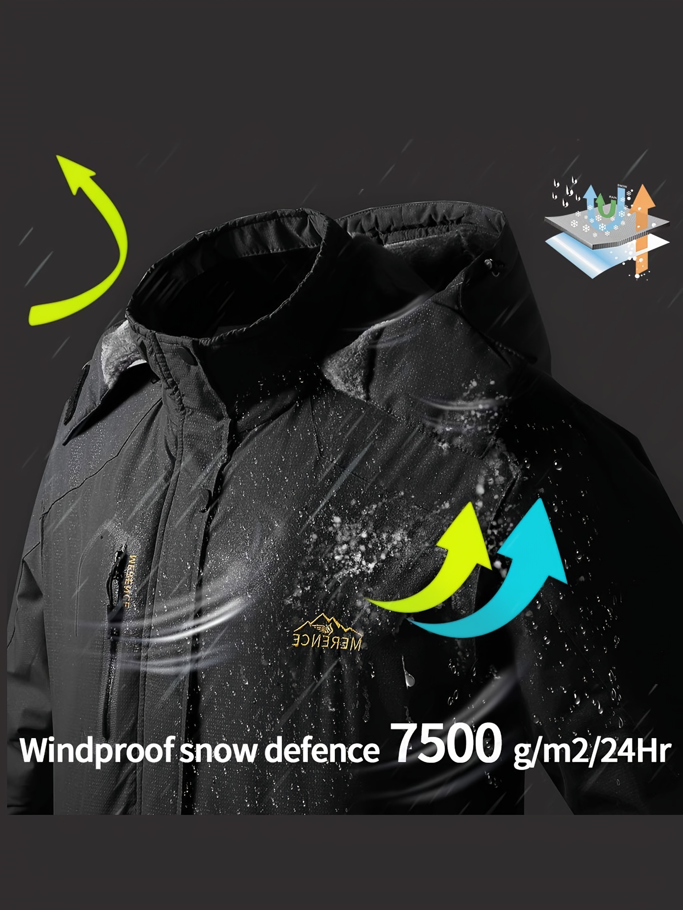 Waterproof Windproof Men's Mountain Ski Jacket Stay Dry Warm - Temu