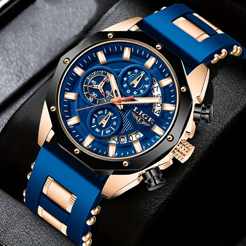 

Sports Chronograph Men's Watch Top Brand Luxury Luminous Quartz Clock Waterproof Large Dial Watch For Men And Women