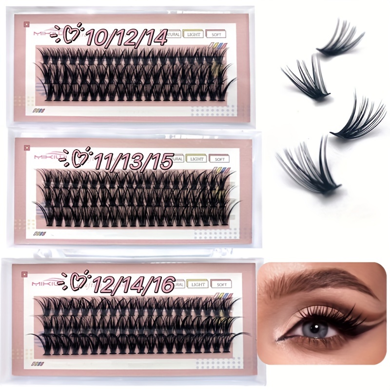 60pcs Cluster Lashes 40D 10 16mm Mix D Curling Individual Lashes Extensions