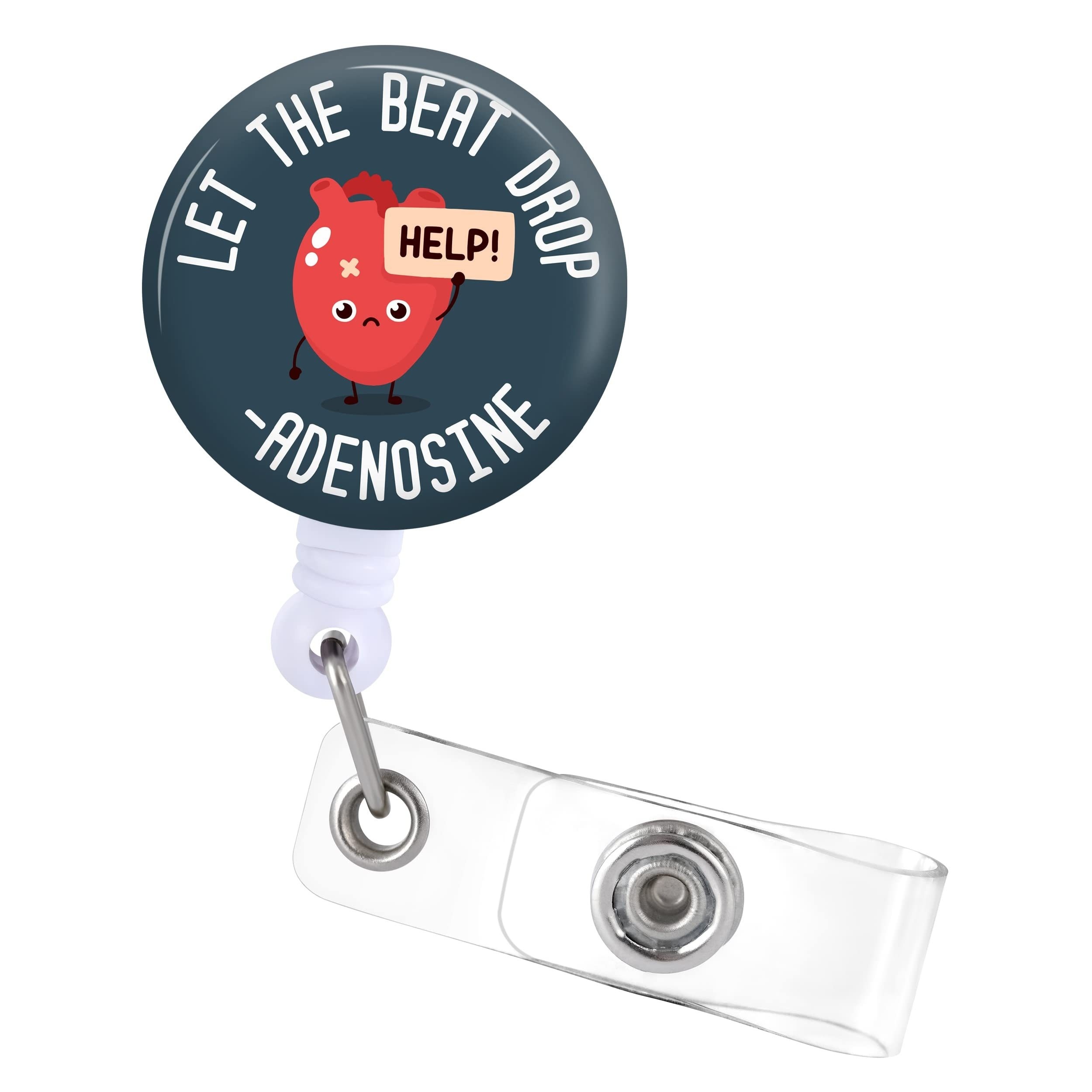Badge Reel Holder Retractable With Id Clip For Nurse Name - Temu