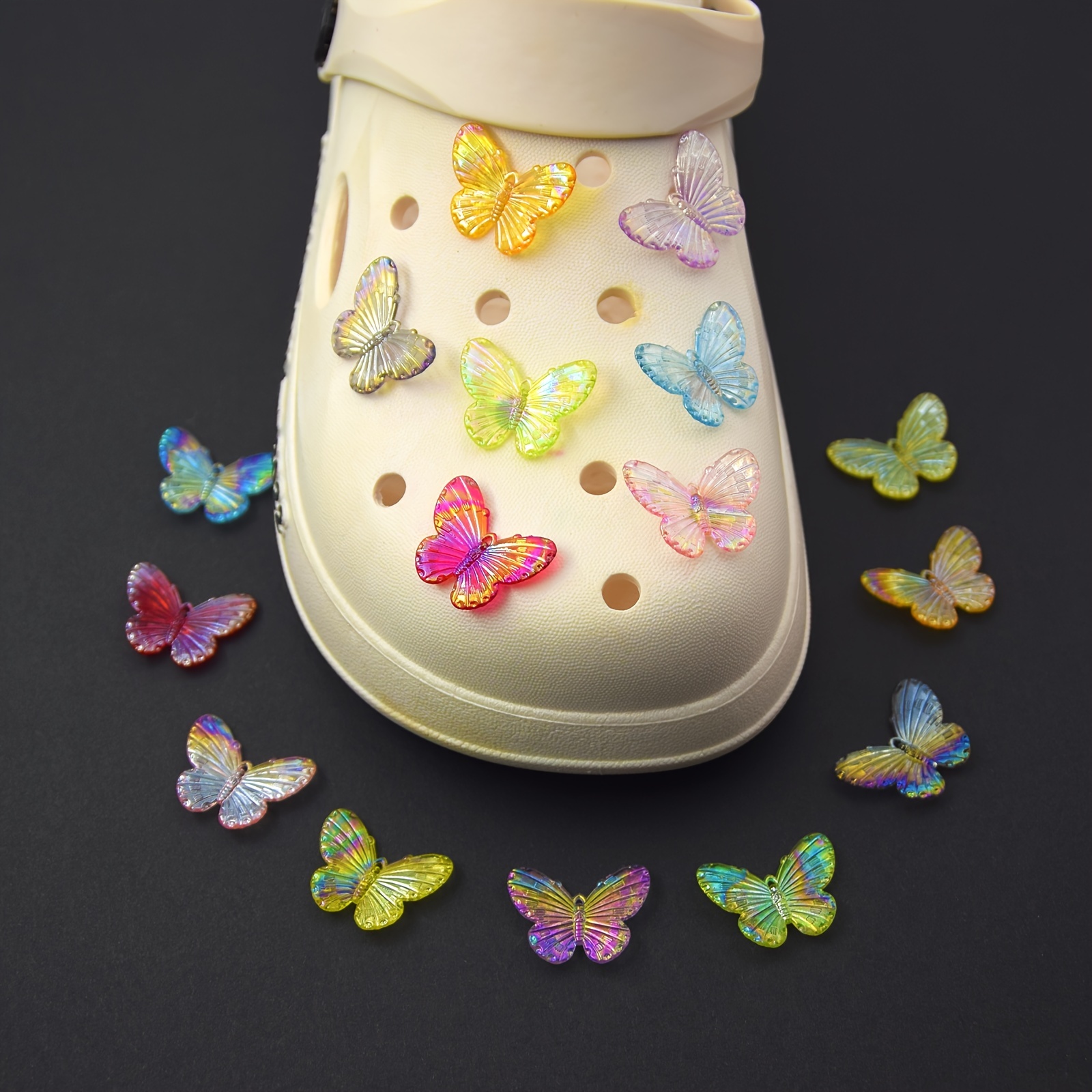 Butterfly Series Shoes Charms For Clogs Sandals Decoration, Shoes