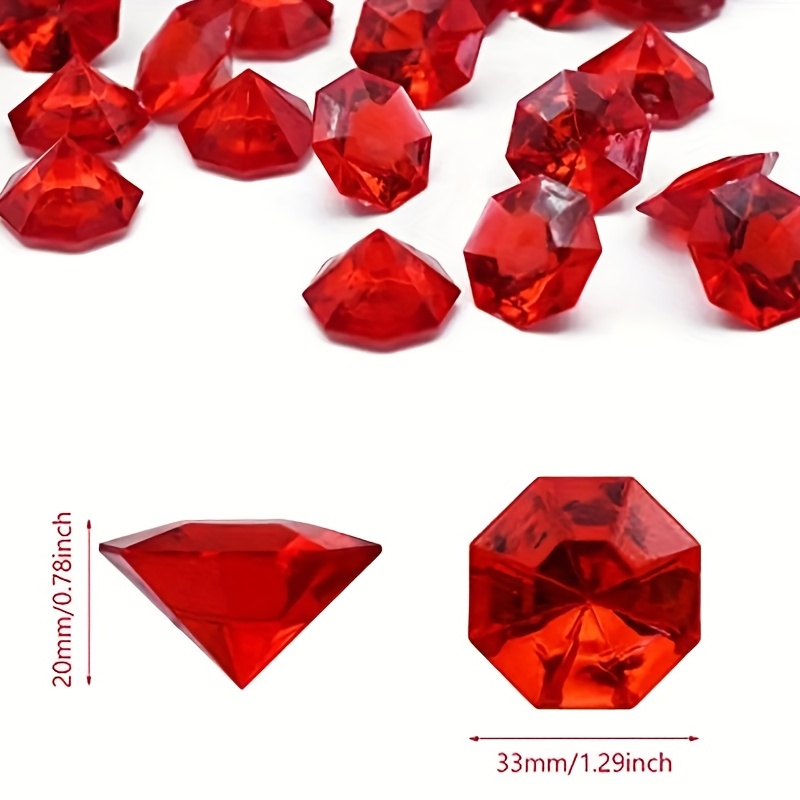 Bulk 200 Pack of Jumbo Acrylic Jewels - Ideal for Pirate Party Decorations  or Treasure Chest Loot