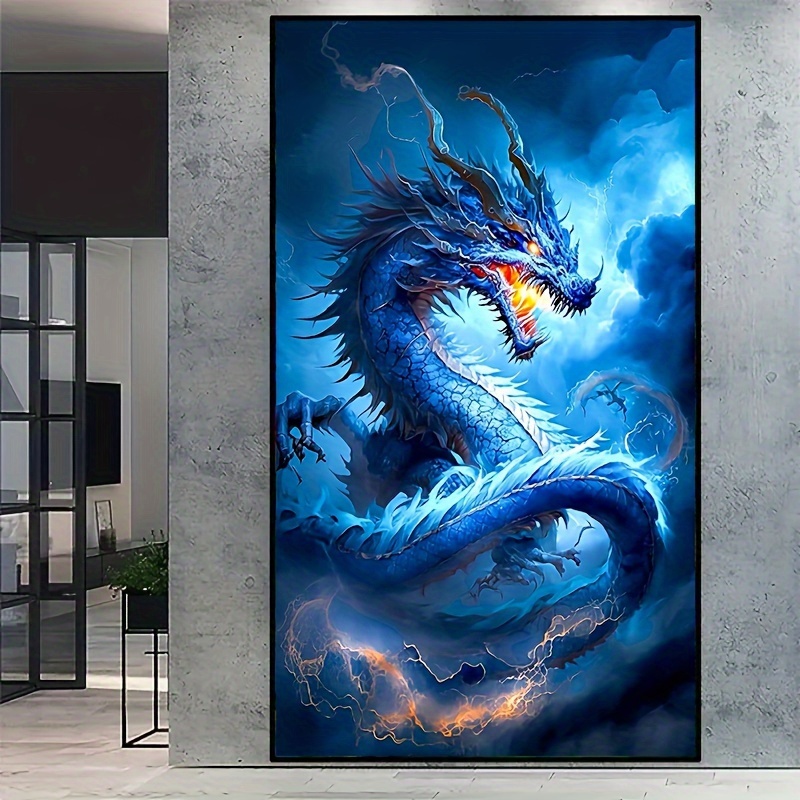 Flannel Chinese Dragon Diamond Painting For Adults DIY 5D Full Diamond Arts  Paint By Number Kits Mosaic Art Picture Of Rhinestones Home Decor