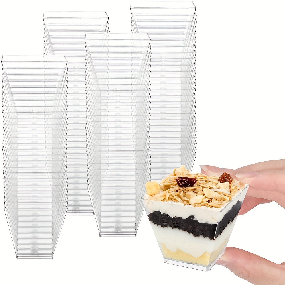 Plastic Dessert Cups With Lids Parfait / Appetizer Cups For - Temu