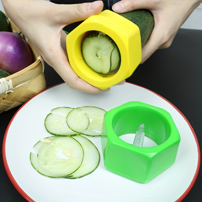 1pc Spiral Vegetable Slicer In Green