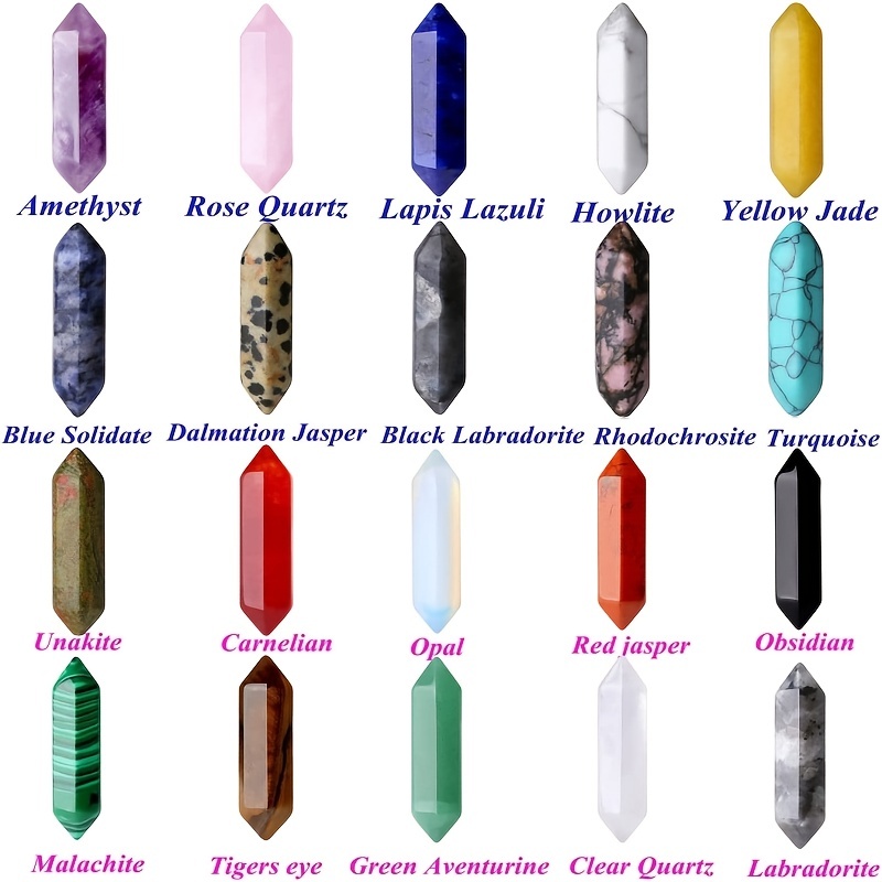 Amethyst Crystal Points Bulk Healing Crystals and Stones - Pack of 3 Double  Terminated Healing Wand Point Bulk Crystals for Crafts, Crystal Grid, DIY