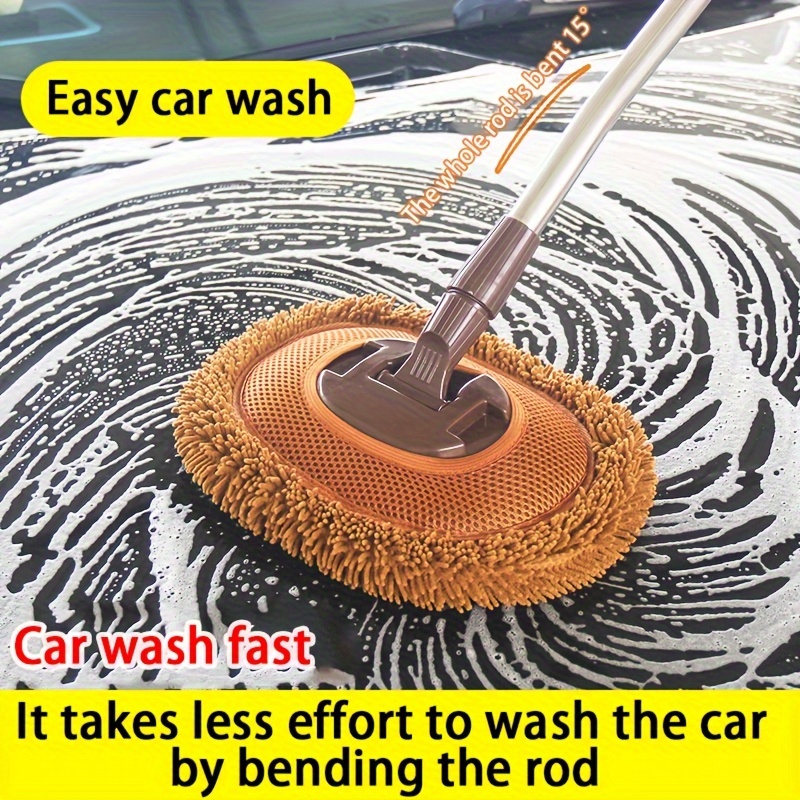 Car Washing Mop Truck Wash Brush With 15 Degree Bending Rod Rv Wash Brush  Car Cleaning Brush Car Washing Mop Scratch-Free For - AliExpress
