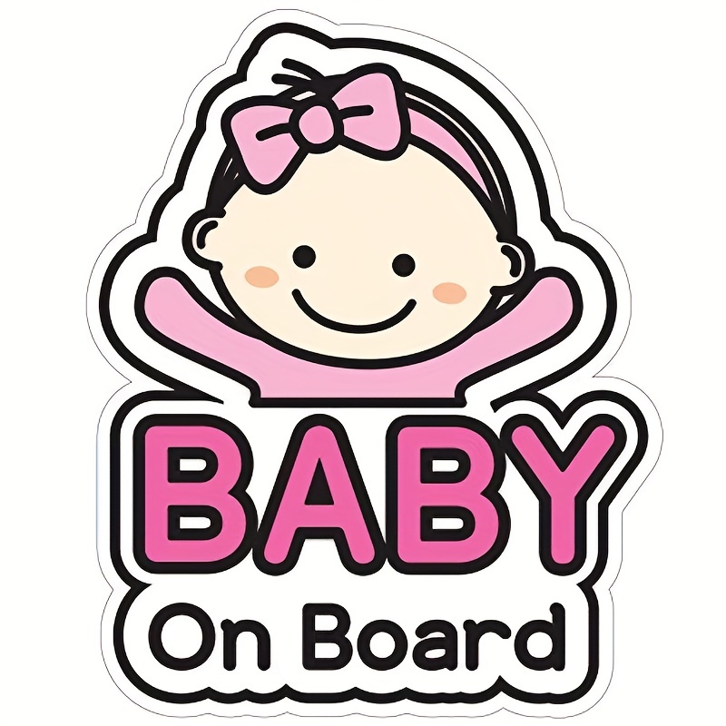 Bebé a bordo niña – Adhesivo para coche