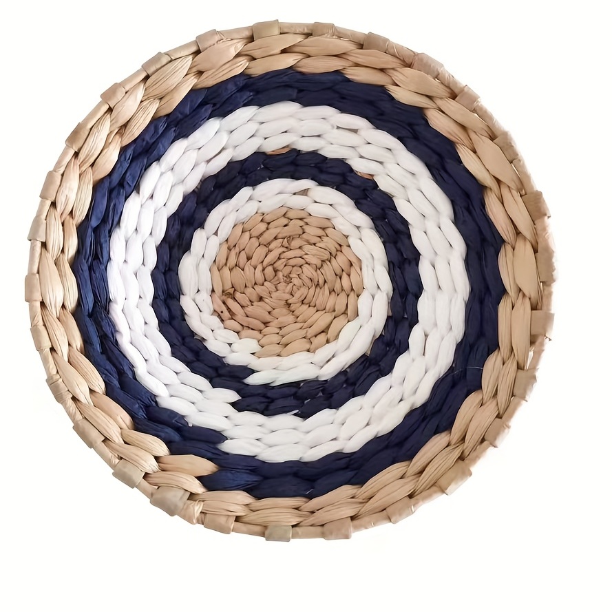 Round Wall Basket Wall Decoration Nordic Style INS Straw Rattan
