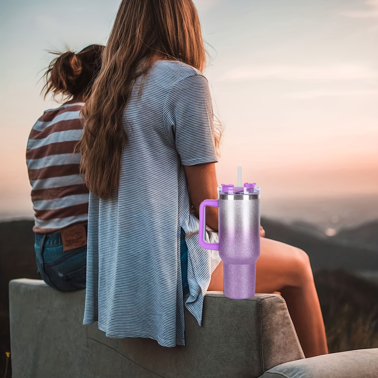 Dkp Water Bottle, Lightweight Stainless Steel Tumbler With Lid And Straw,  Portable Insulated Water Bottle For Car, Home, Office, And Travel, Birthday  Gift - Temu