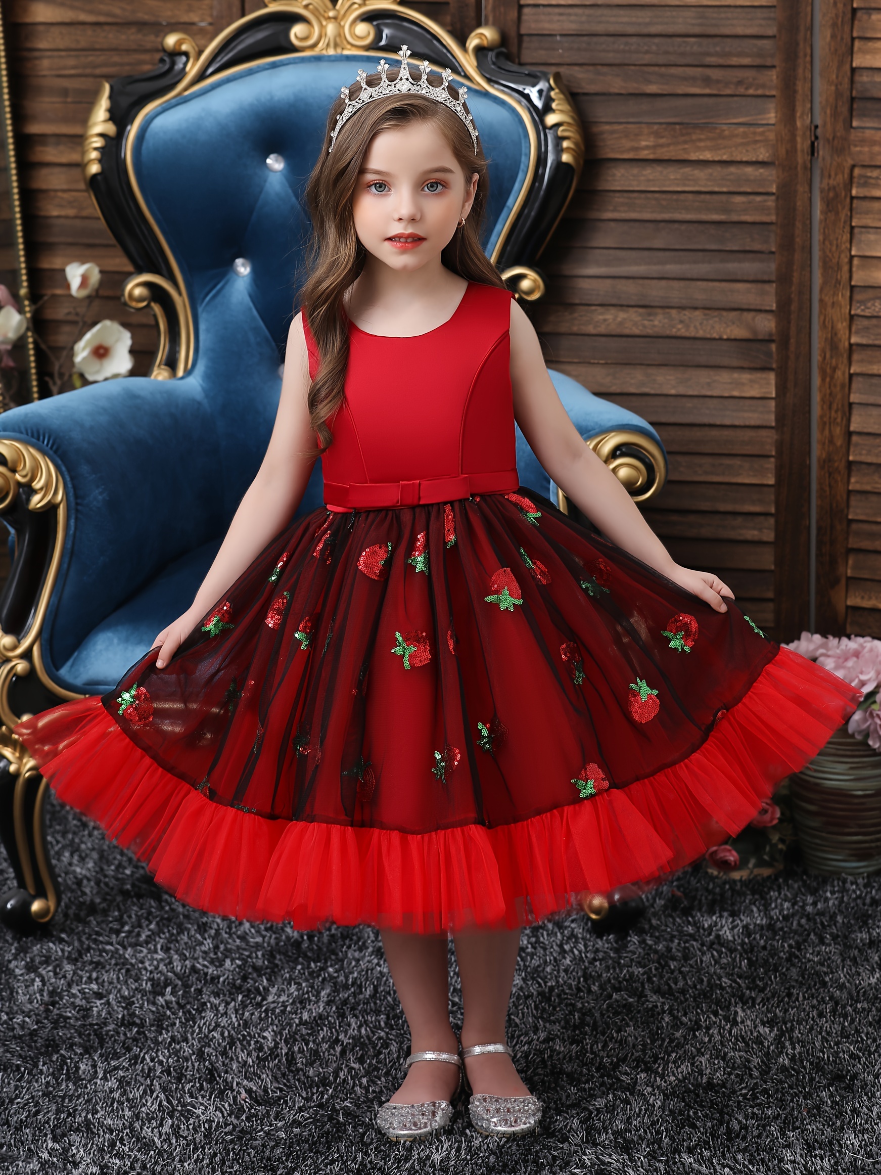 Summer Strawberry Dresses for Girls Toddler Sequin Tutu Dress Princess  Birthday Girl Party Dress Cute Clothes for Teen Girls - AliExpress