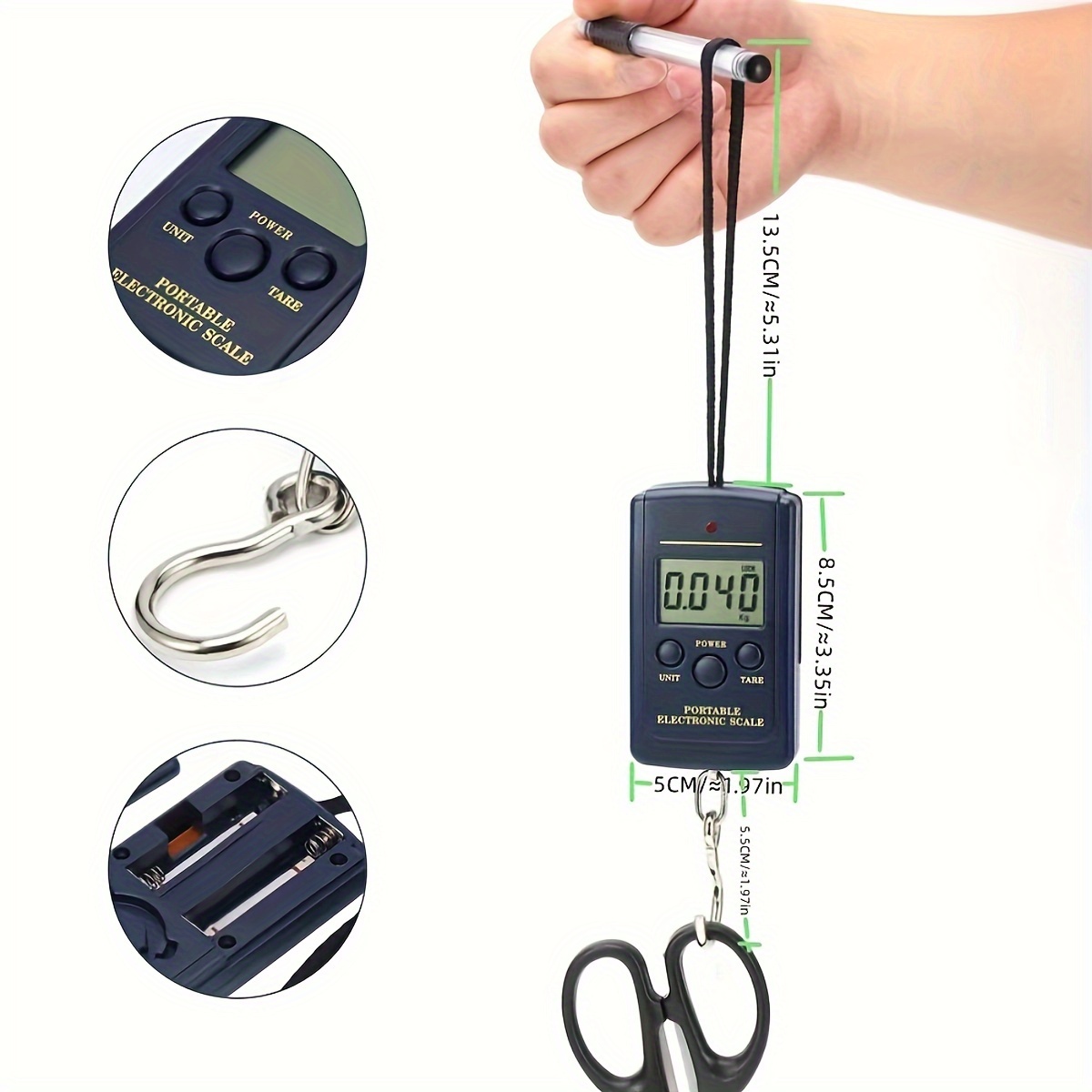 Digital Luggage Scale 40kg Portable luggage / Hanging Scale for