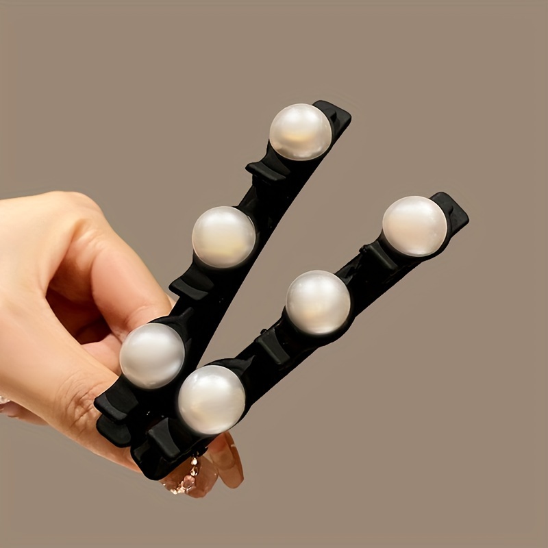 2pcs/4pcs Rhinestone Lazy Hair Braiding Artifact Frosted Fashionable Broken Hair Hairpin Bangs Clip Side Hair Clip