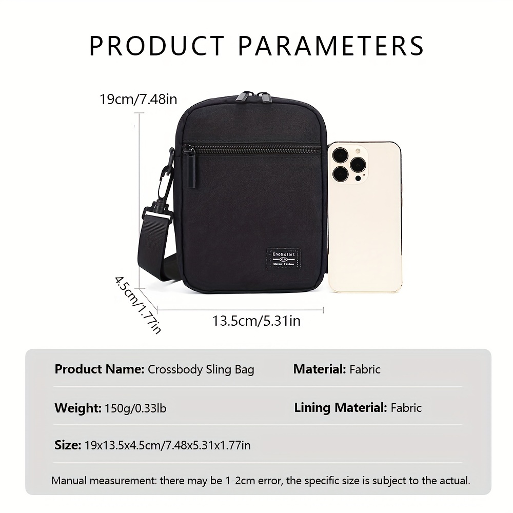 Men's Lightweight Crossbody Bag, Mini Shoulder Bag, Mobile Phone
