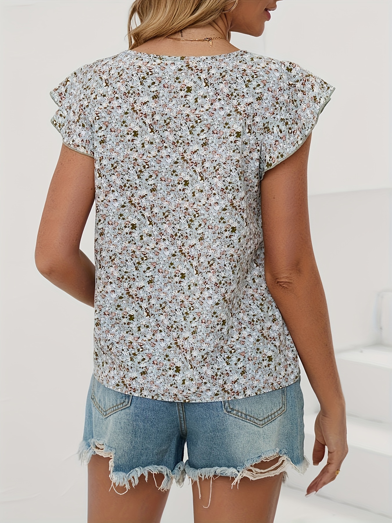 Blusa Feminina Crepe Estampa Digital Manga Princesa