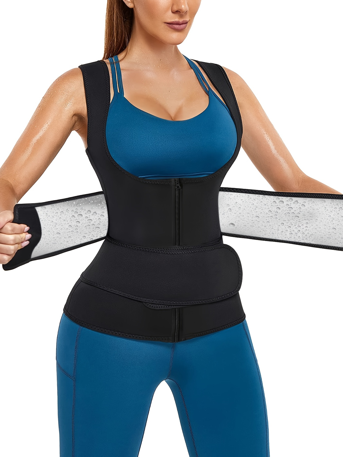 Hollow Design Sauna Sweat Vest Women Waist Trainer Workout - Temu Canada