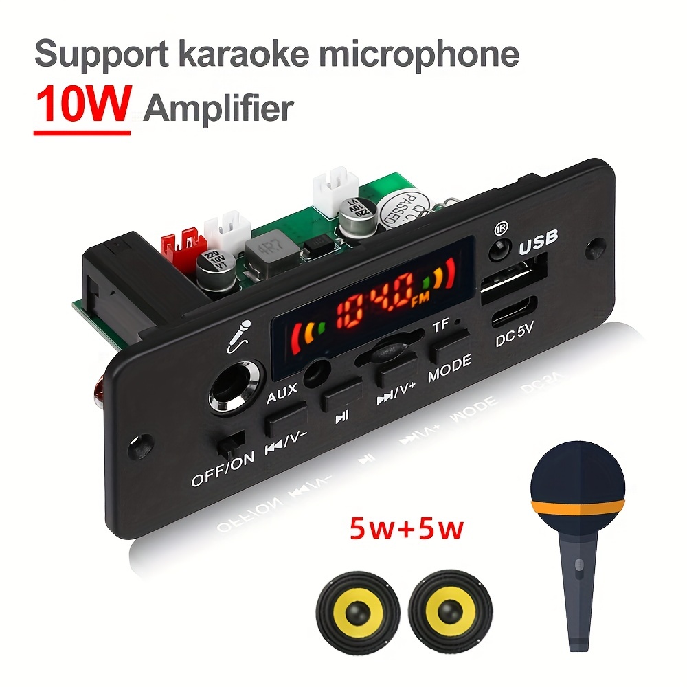 Reproductor de música Mini, Radio Fm Digital, altavoces portátiles con  receptor de Radio Am Fm, compatible con tarjeta SD/TF para reproductor de  música Mp3
