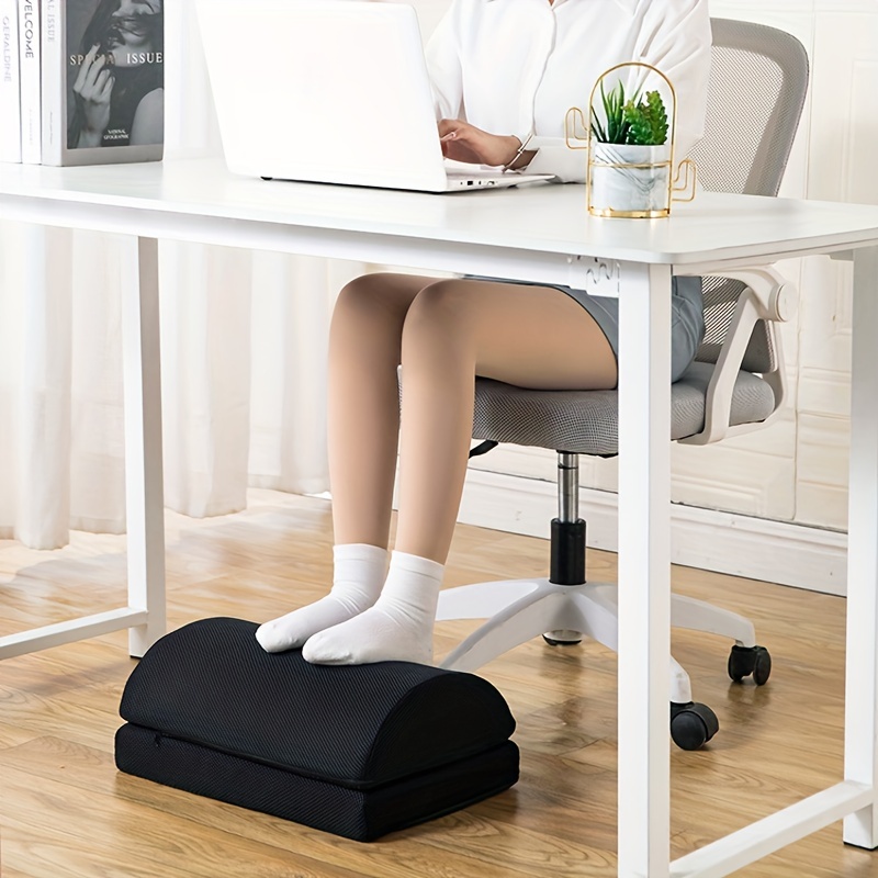 CushZone Foot Rest for Under Desk at Work Adjustable Foam for