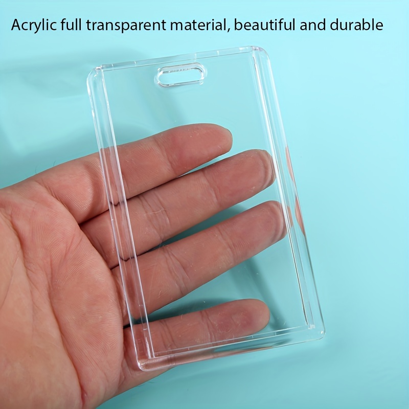 Transparent Plastic Card Holder Perfect For Student Id Rice - Temu