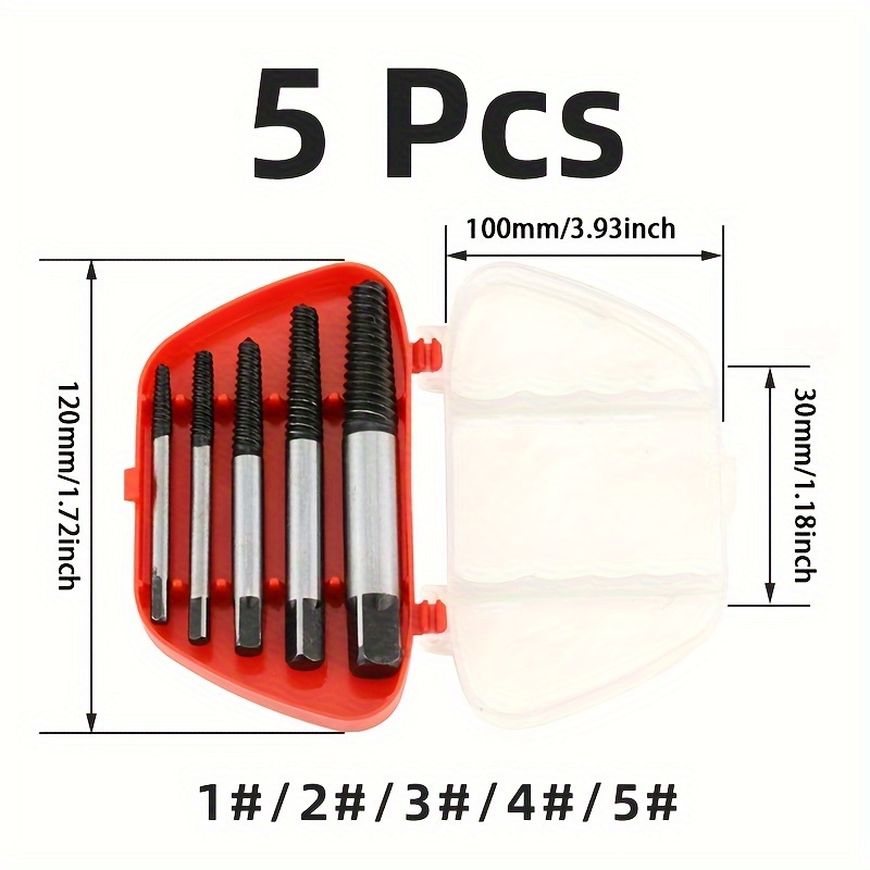 6pcs Kit Estrattori Viti Danneggiate E Set Estrattori Viti - Temu Italy